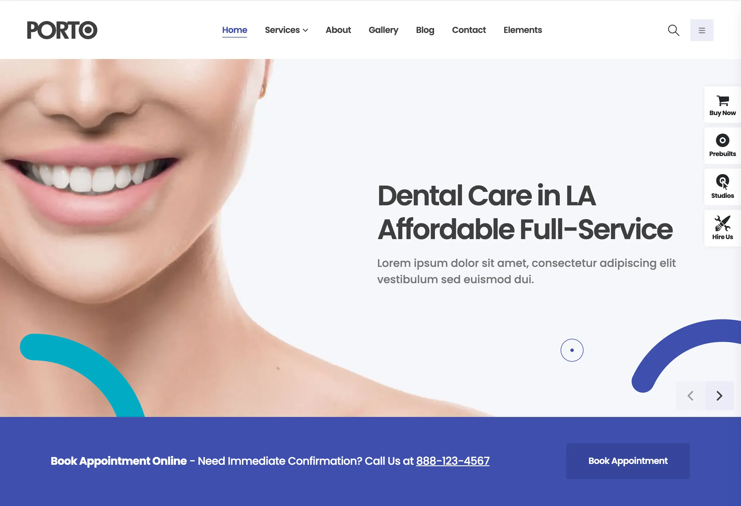 Dentist website style