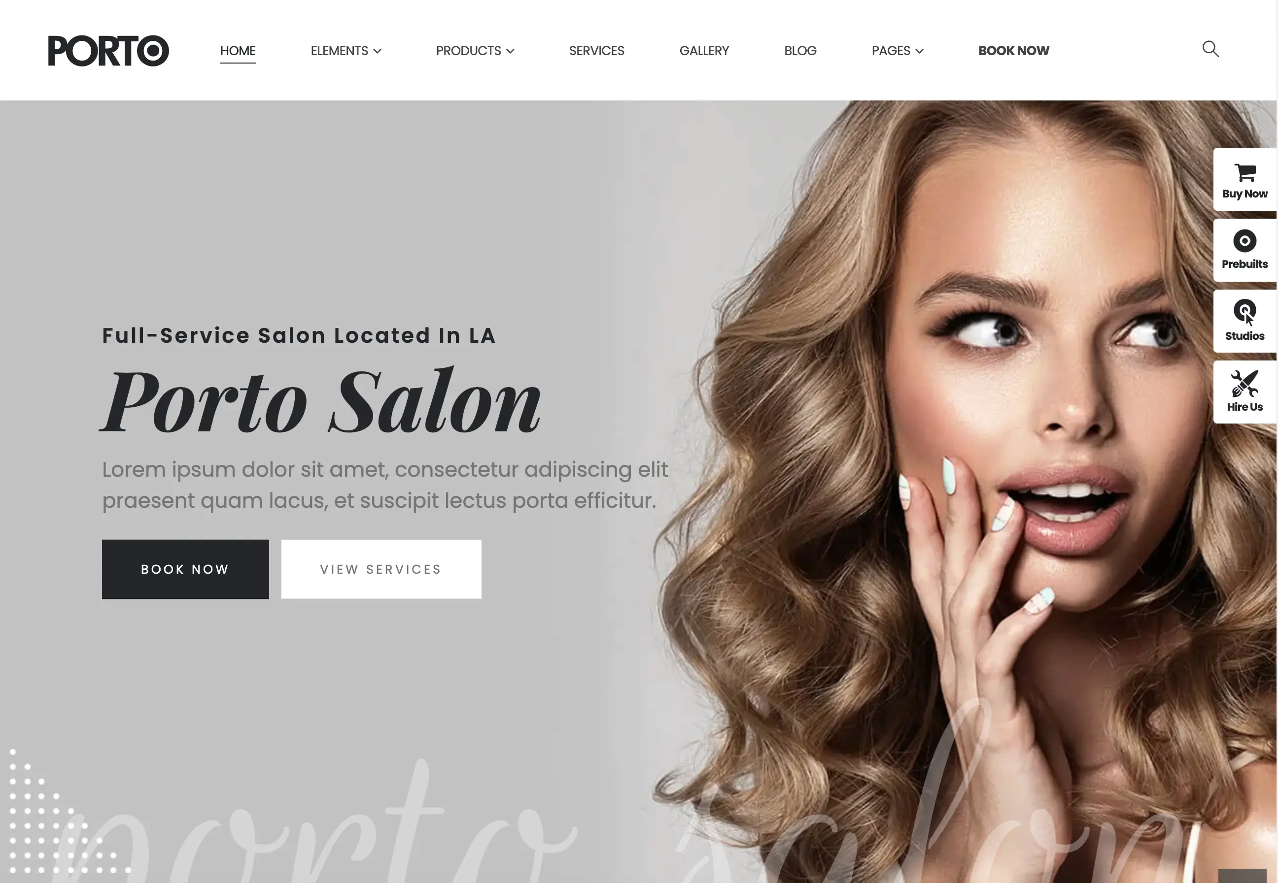 Beauty and salon website style