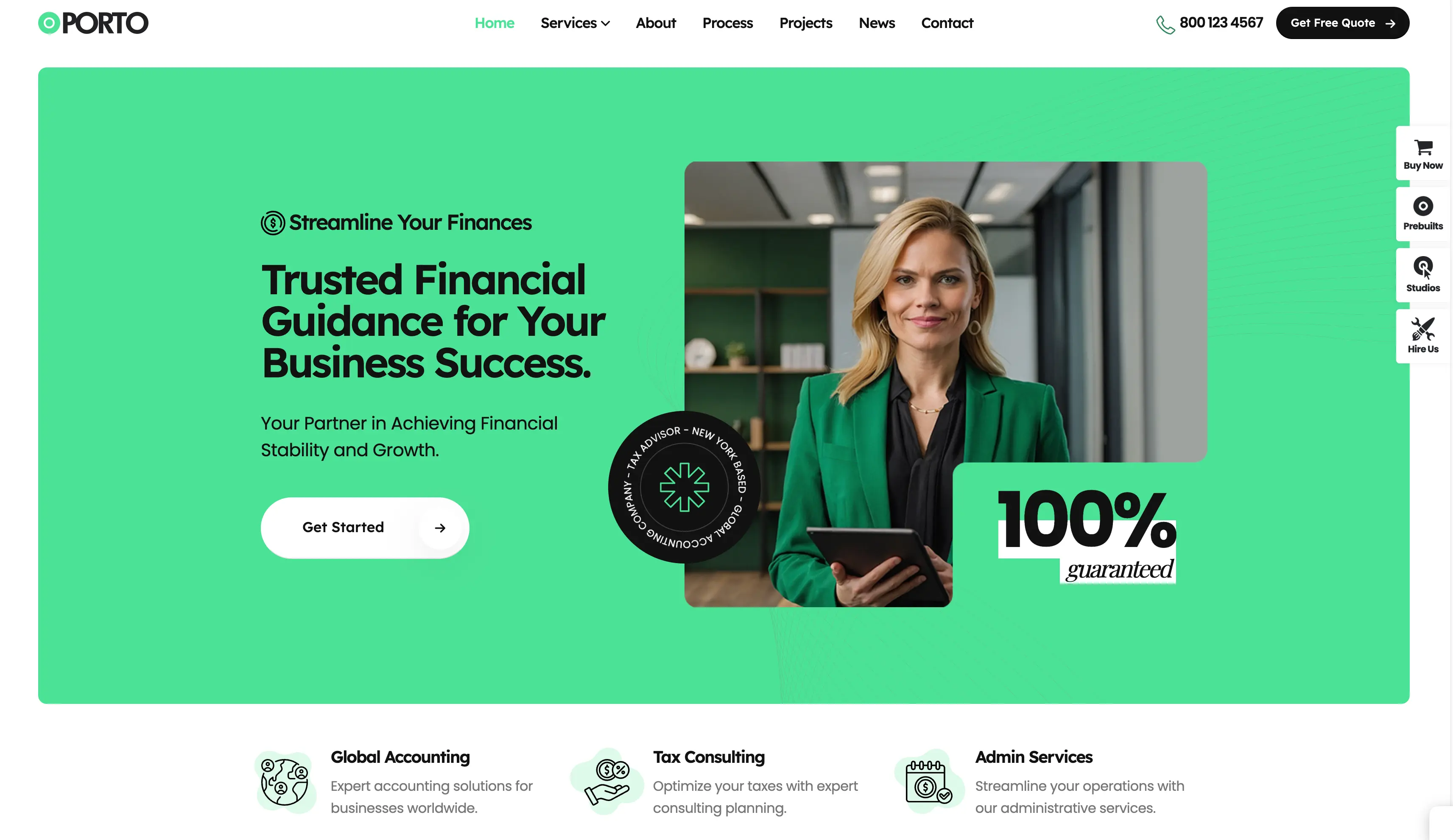 Accounting website style