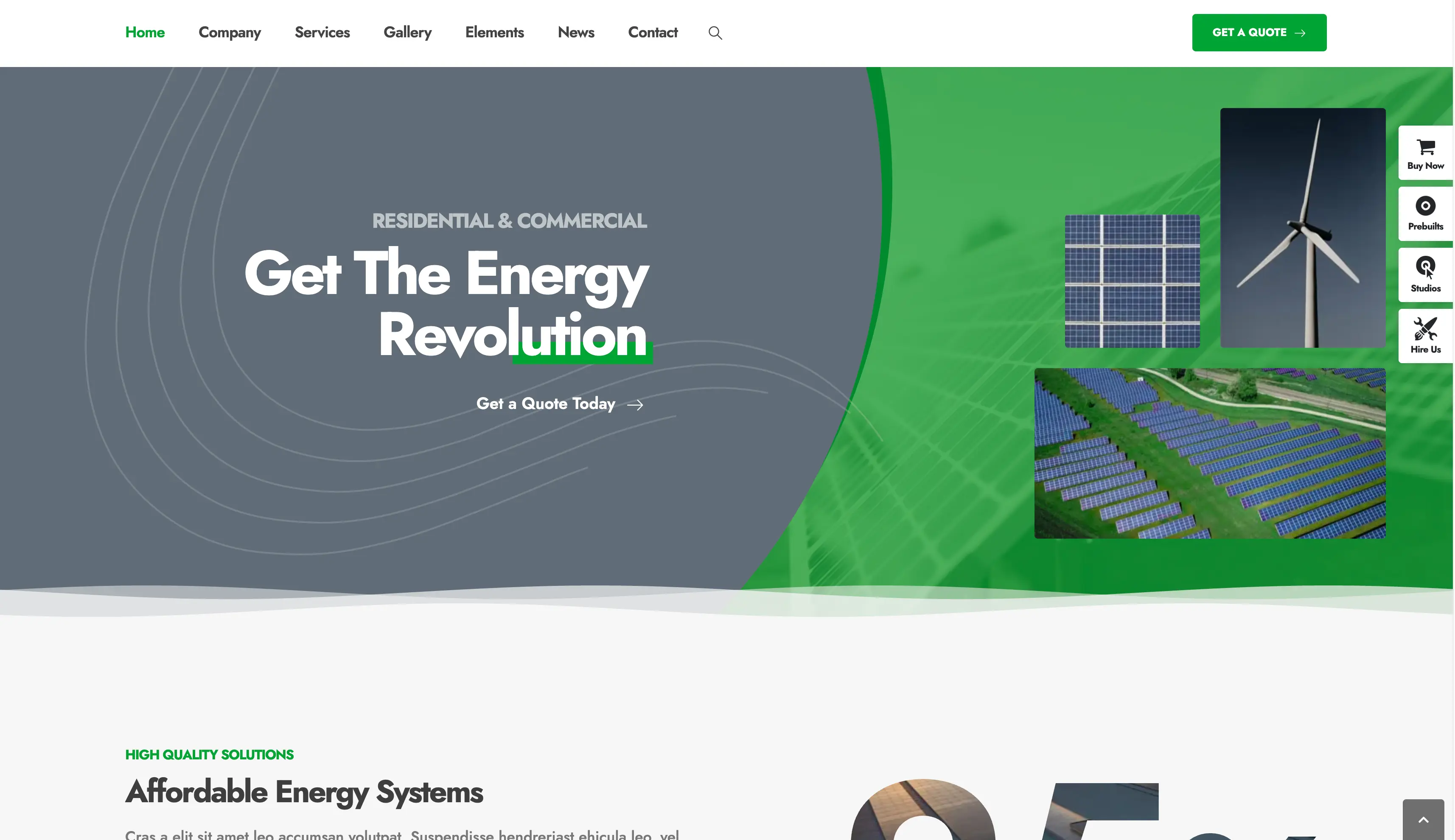 Renewable energy website style
